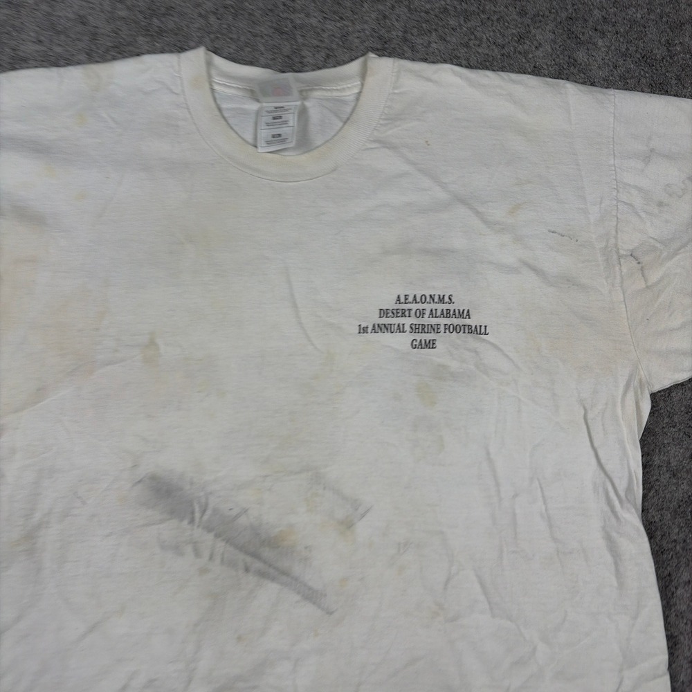 Fruit of the Loom T-Shirt Mens XXL White Desert of Alabama Shrine Football Game - Picture 4 of 16